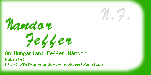 nandor feffer business card